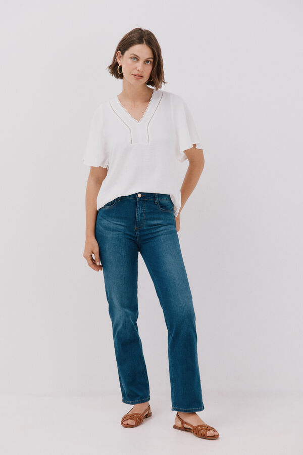 Cortefiel Sensational Straight Jeans Blue