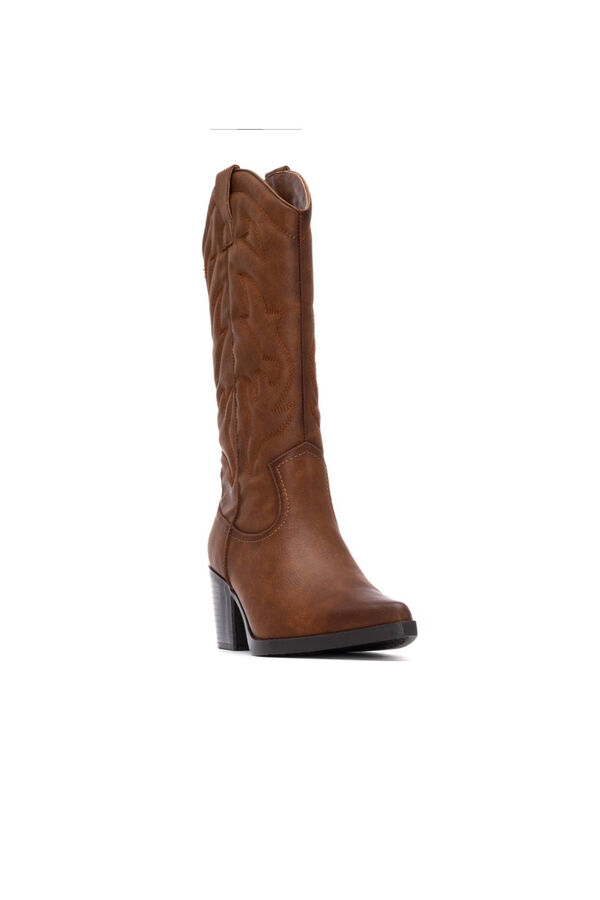 XTI Botas estilo cowboy com fecho-&eacute;clair Castanho