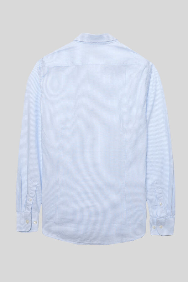 Cortefiel Camisa sport oxford rayas celestes Azul