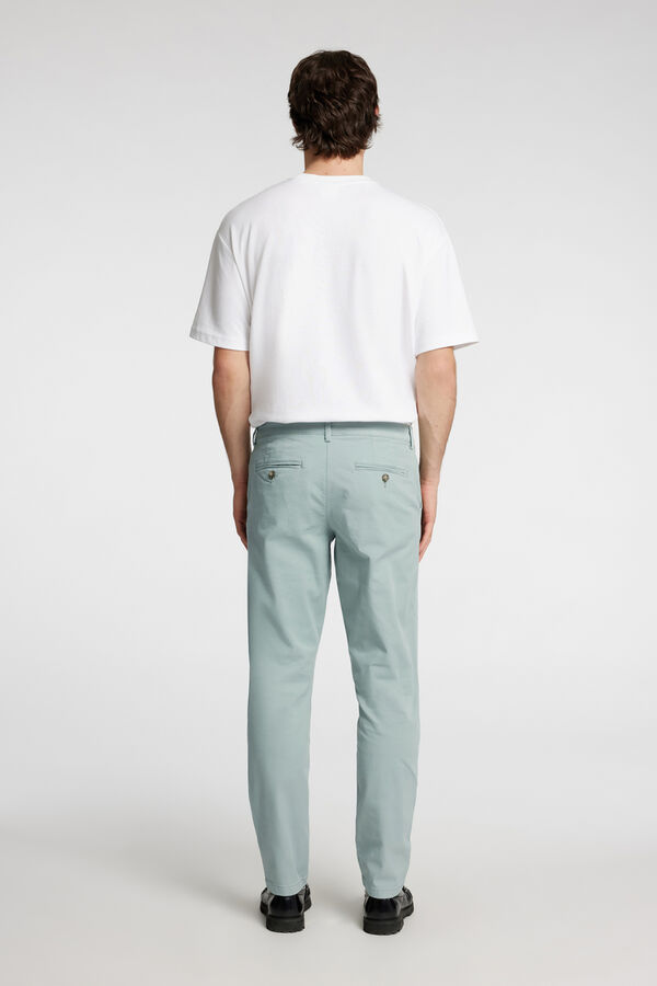 Selected Men's slim fit chinos Green