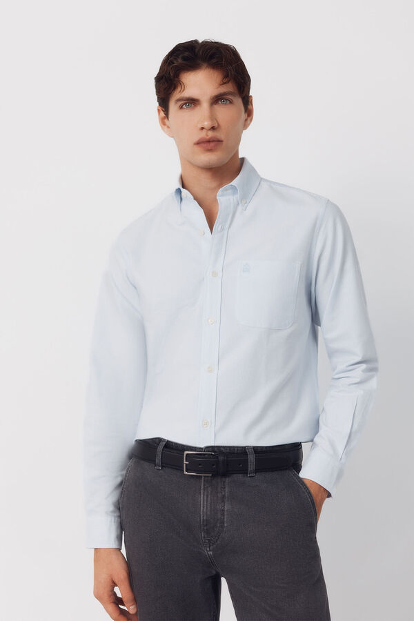 Cortefiel Candle stripe oxford shirt Blue