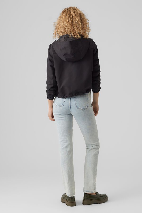 Vero Moda Parka curta com fecho-&eacute;clair oculto Preto