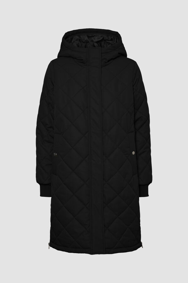 Cortefiel Women's ultralight quilted coat Black