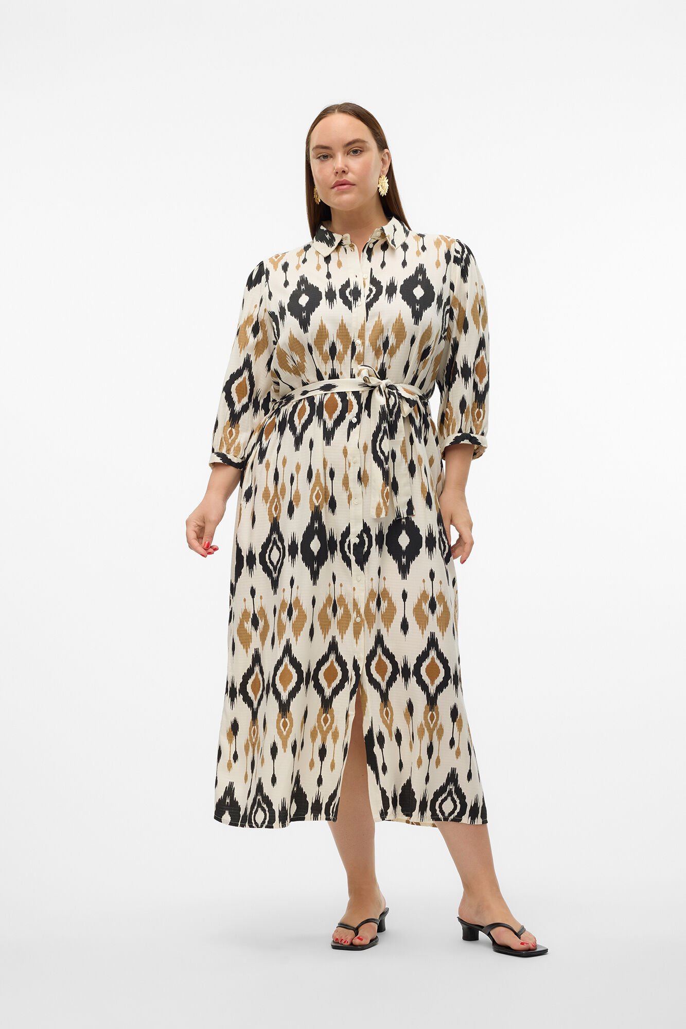 Vestido camisero talla grande Vestidos y monos de mujer Cortefiel