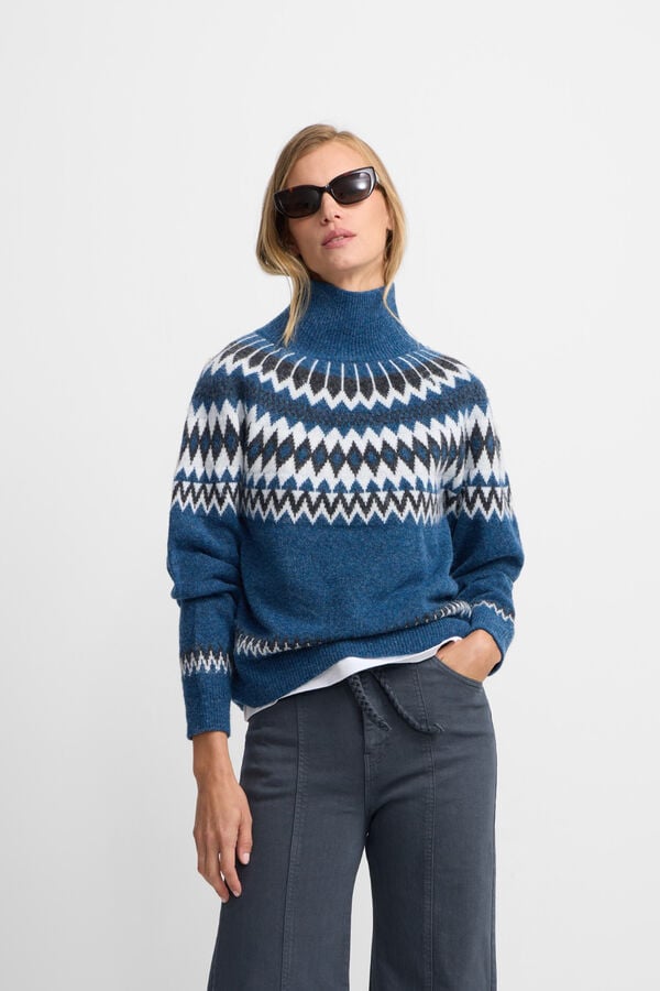 Silbon Camisola jacquard Azul