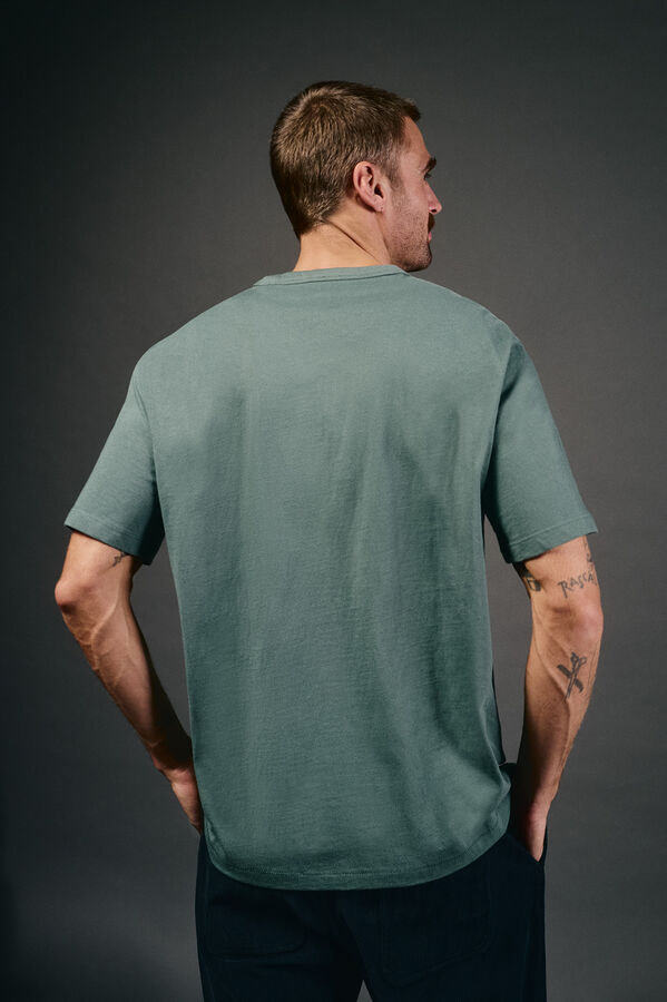 OOTO Camiseta gráfica lavada Turquesa