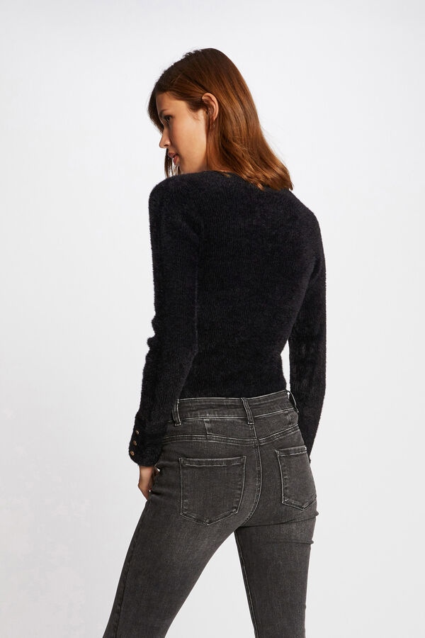 Morgan Fluffy long-sleeved jumper Ivory