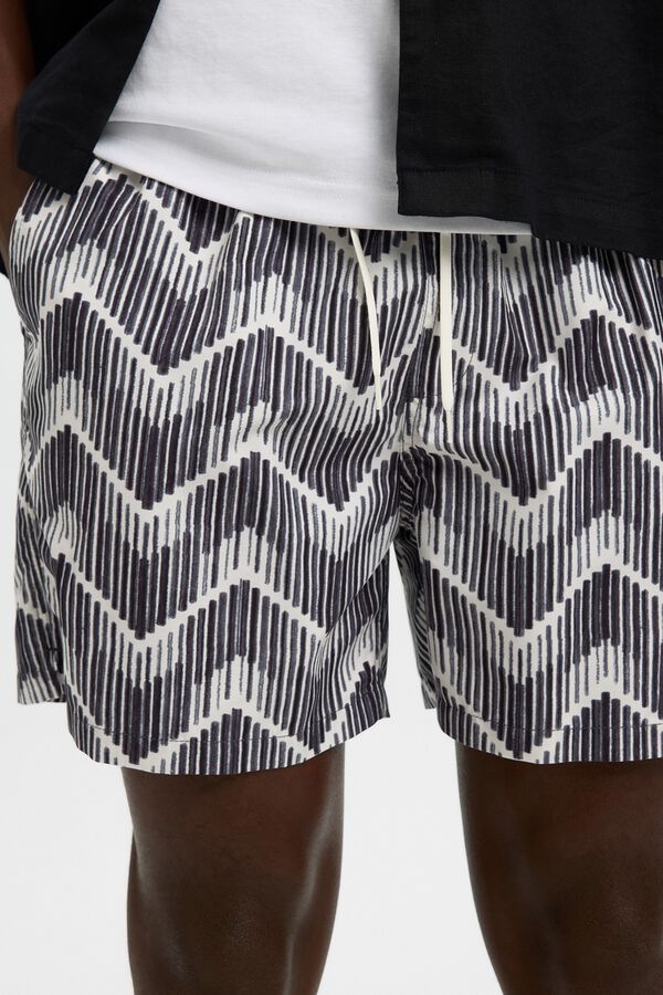 Selected Fato de banho liso Cinzento