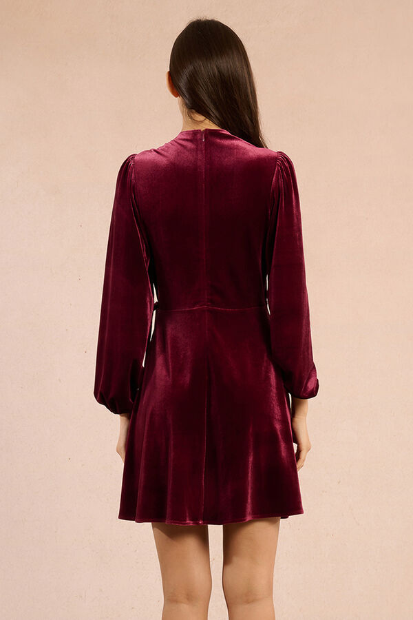 Molly Bracken Vestido curto de manga de manga comprida Vermelho