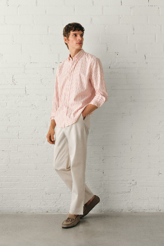 Camisa rayas oxford ligero