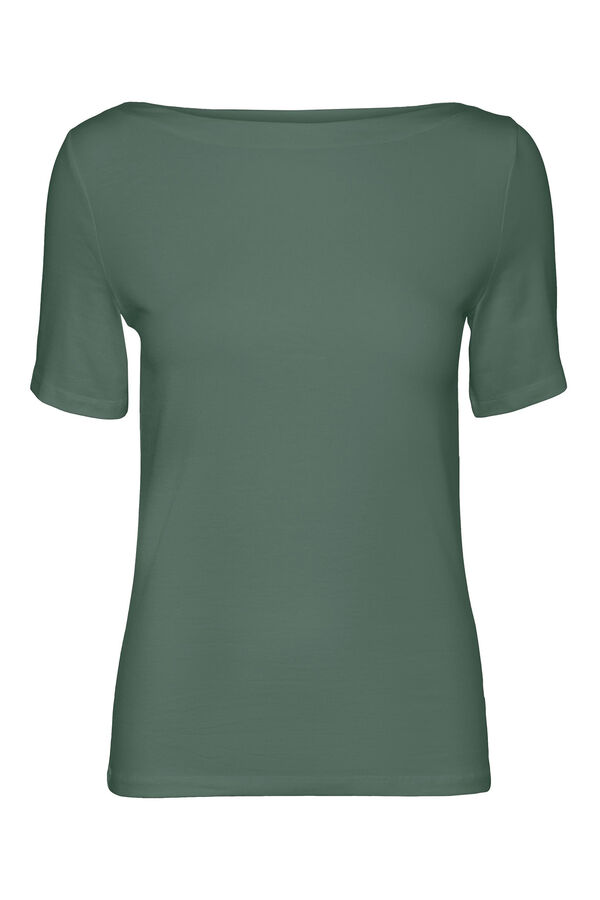 Cortefiel Camiseta básica Verde pistacho