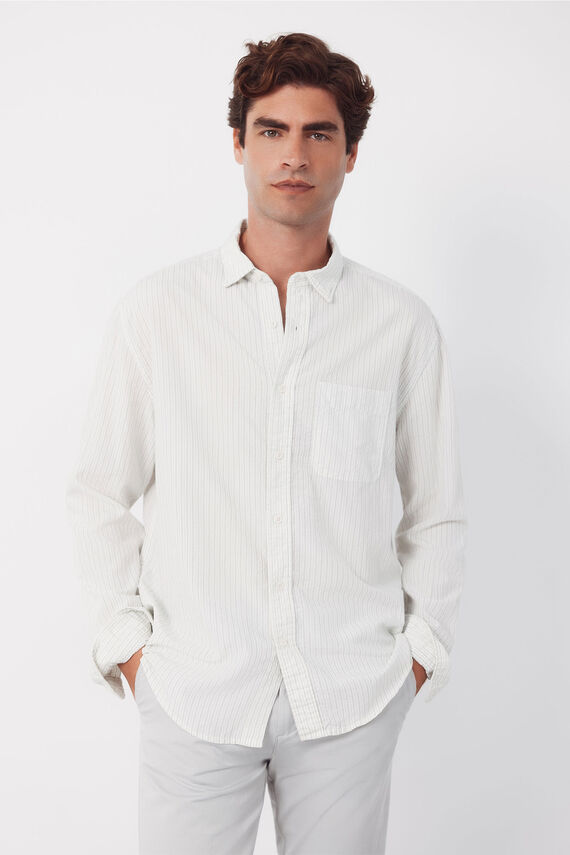 Camisa seersucker rayas