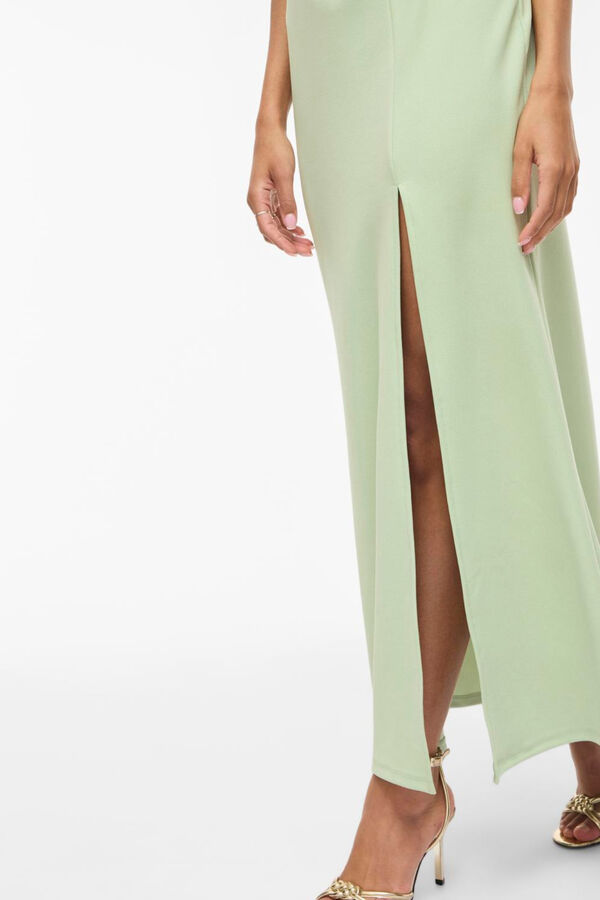 Vila Vestido comprido de festa de al&ccedil;as Verde