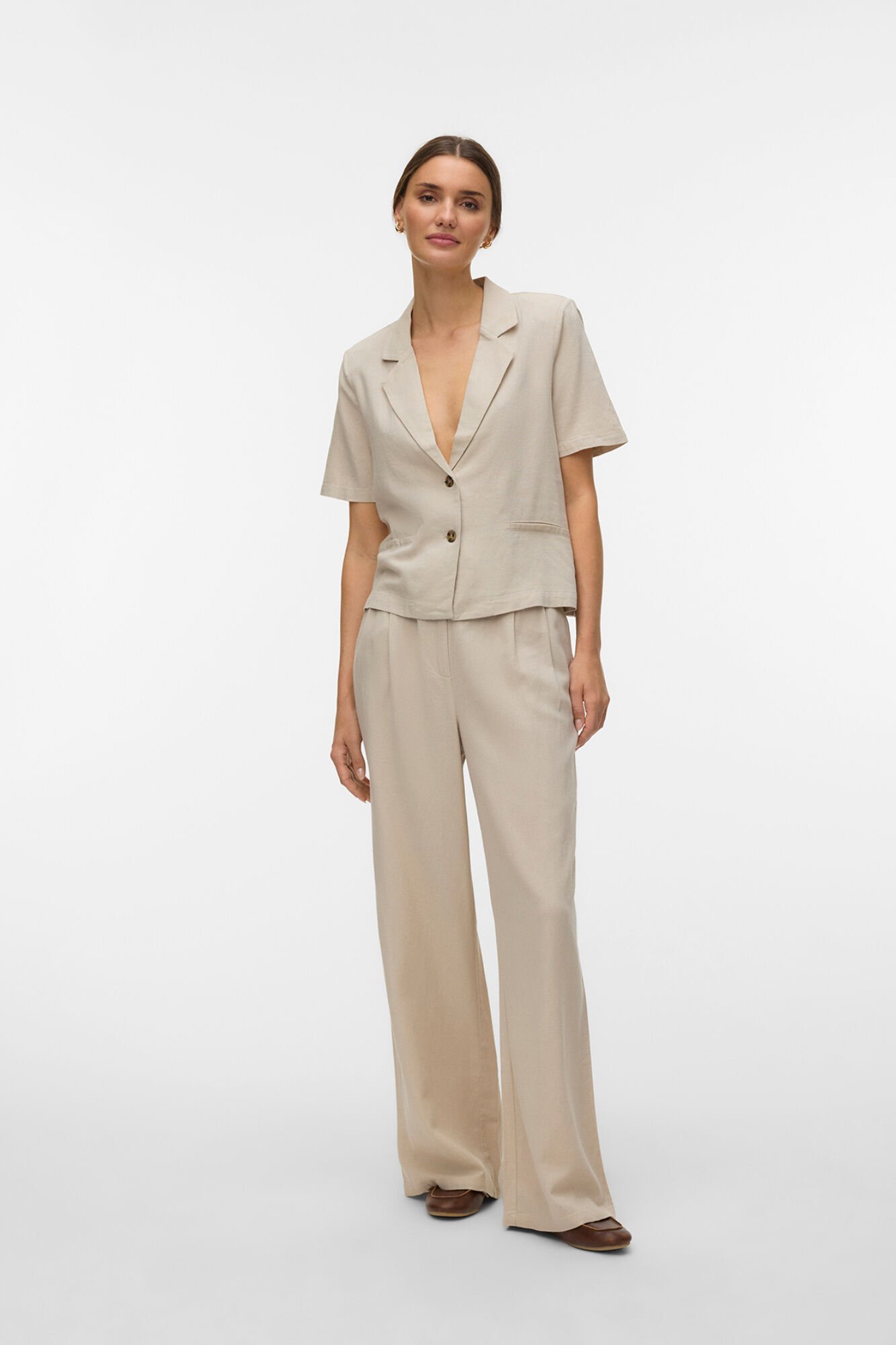 Vero Moda Cal&ccedil;a de vestir em linho