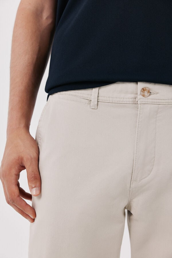 Cortefiel Lightweight regular chinos Beige