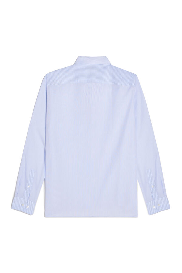 Cortefiel Camisa polera manga larga Azul royal