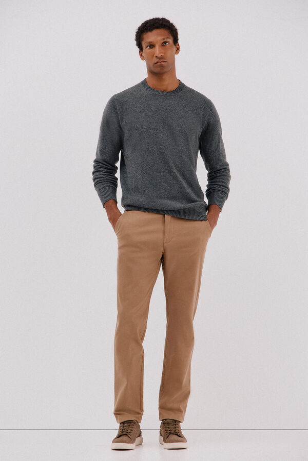 Cortefiel Regular fit chinos Camel