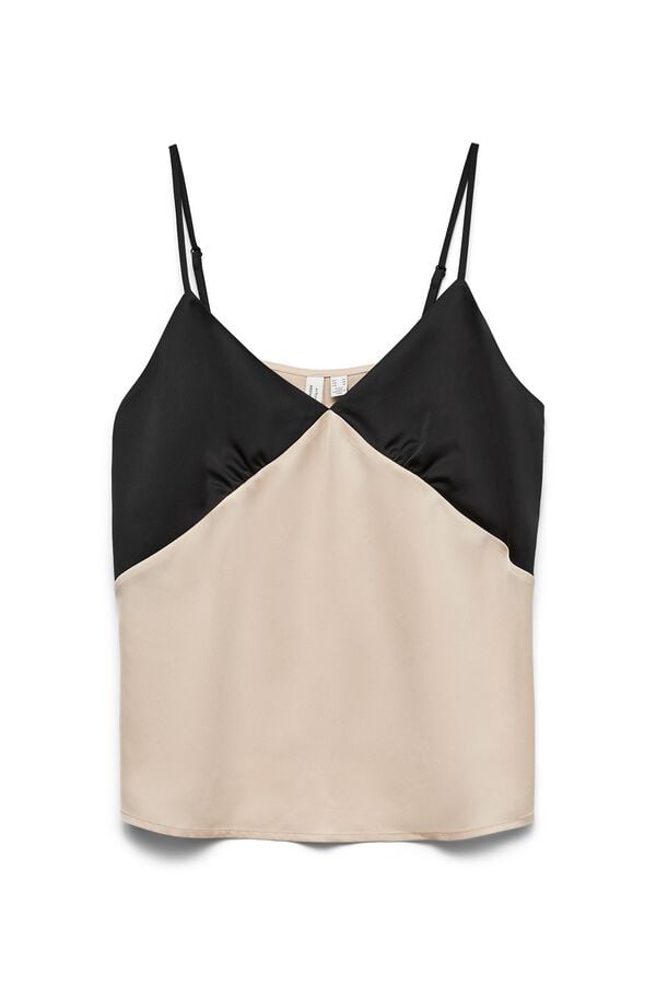 Vero Moda Top acetinado de al&ccedil;as Preto