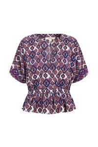 Slowlove Blusa estampada bordado