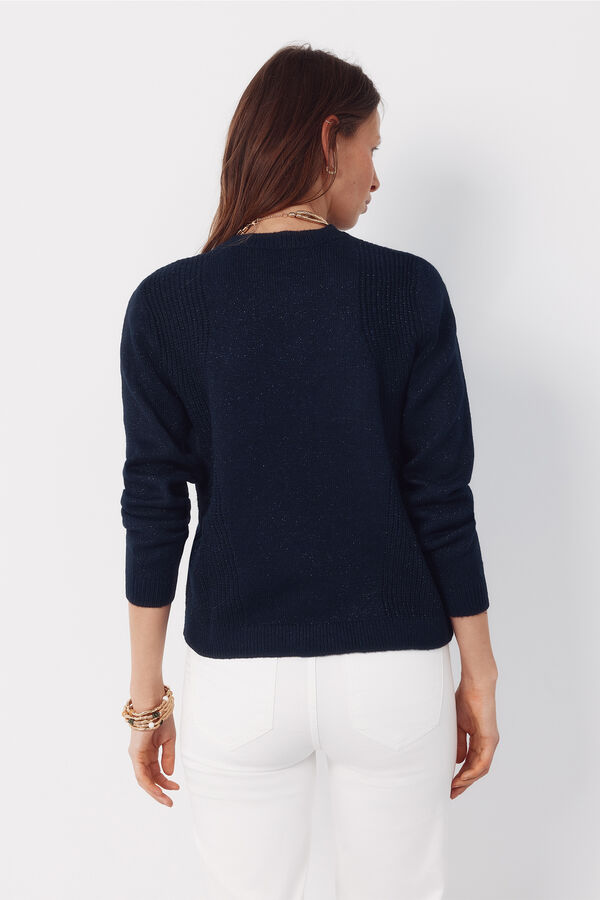 Cortefiel Combined knit jumper Navy