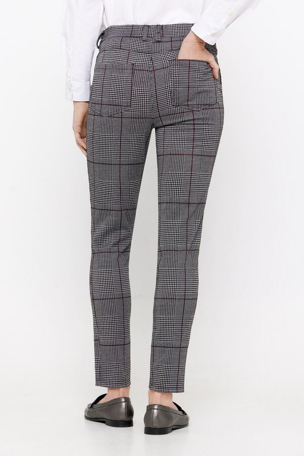 Cortefiel Jacquard knit trousers Printed red