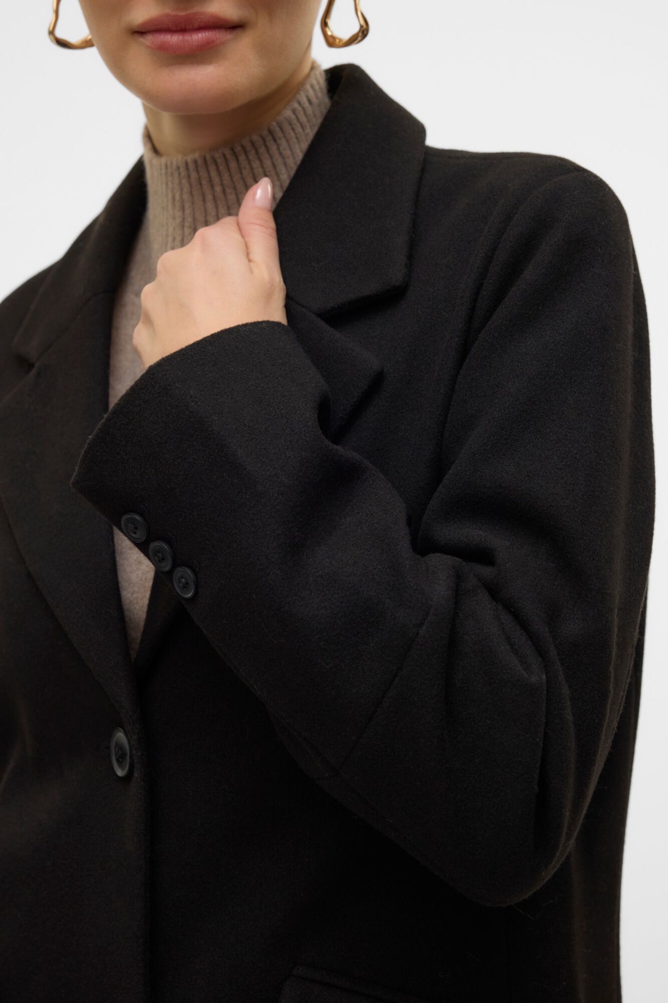 Vero Moda Sobretudo comprido com aba