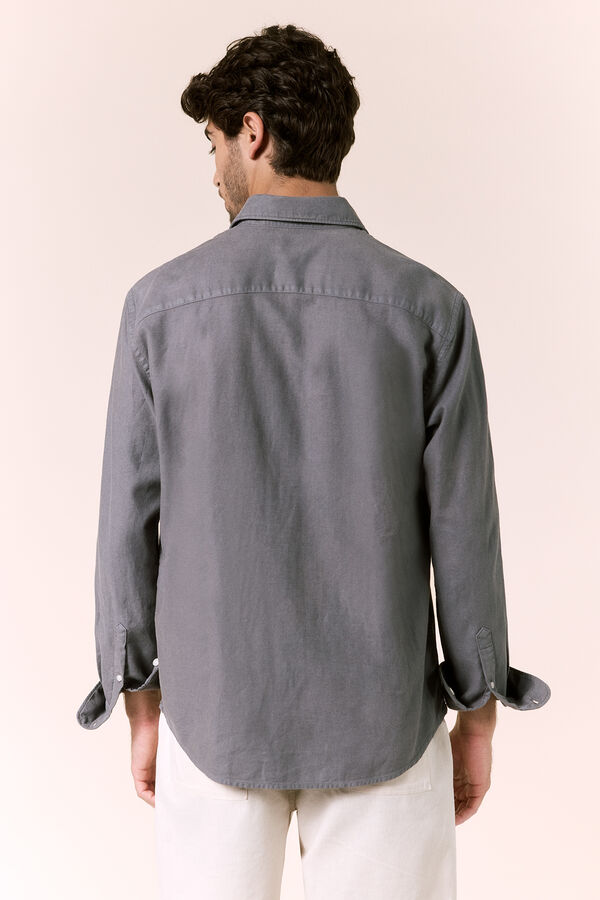 OOTO Plain fluid shirt Grey