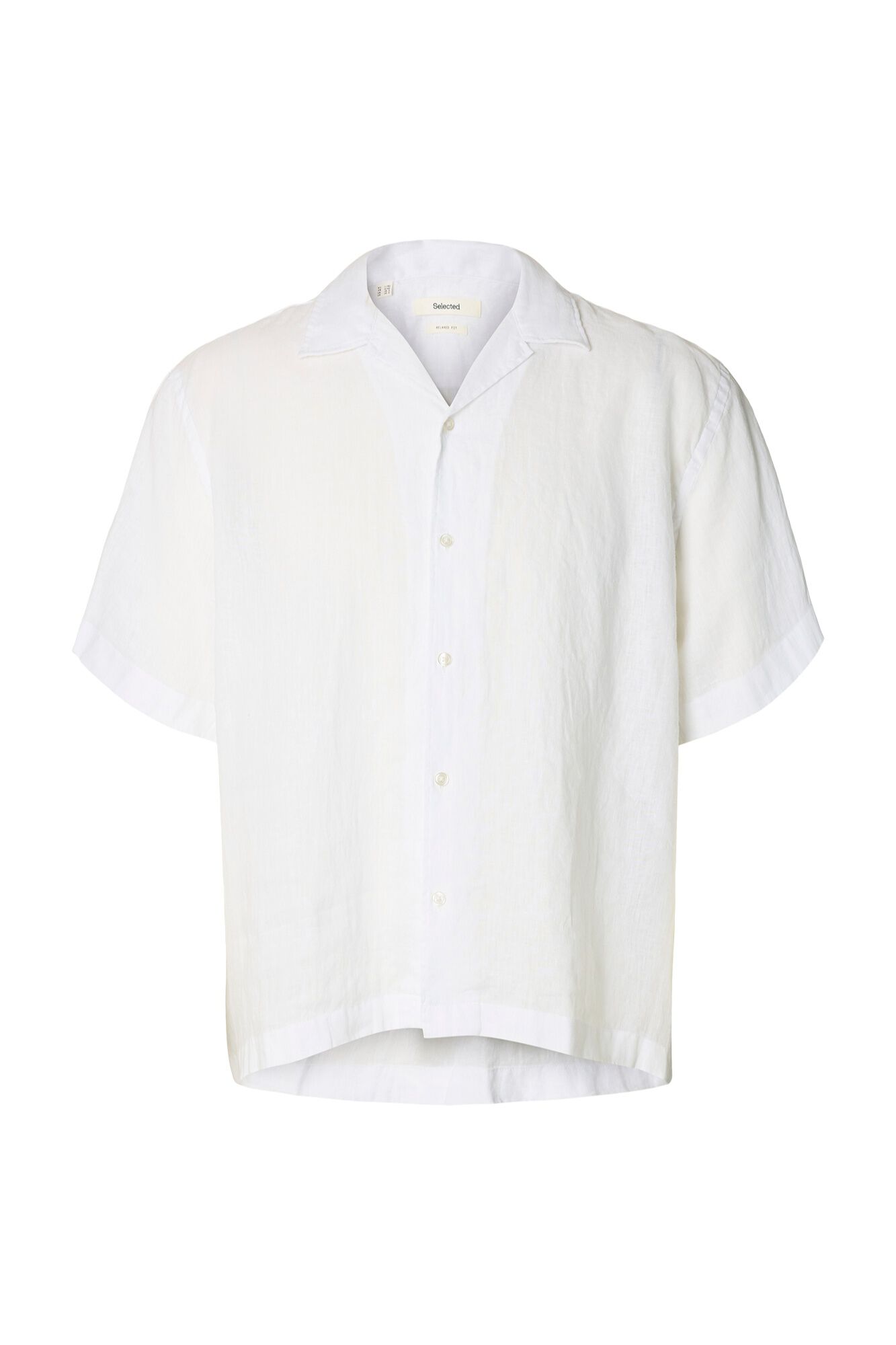 Selected Camisa de manga curta em linho