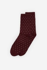 Cortefiel Long mini polka-dots sock Maroon