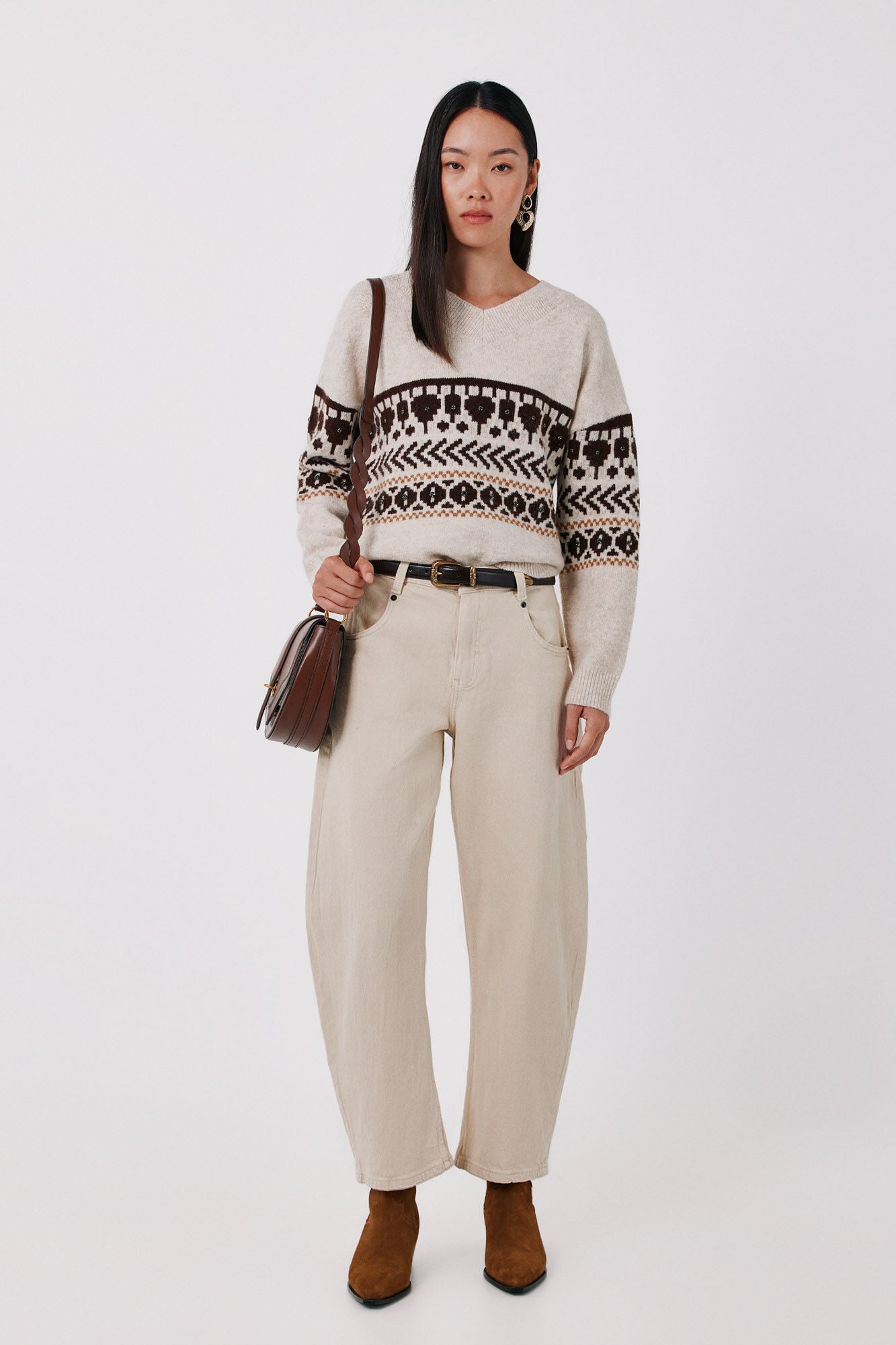 Cortefiel Jersey jacquard pedrer&iacute;a
