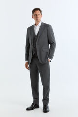 Cortefiel Blazer S&eacute;rie XXI em croute cinza Cinzento