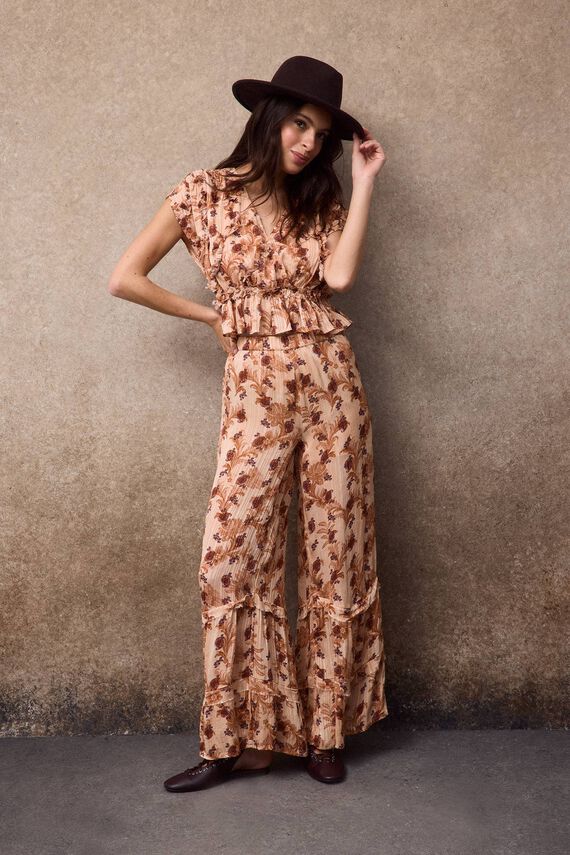 Pantalón fluido estampado