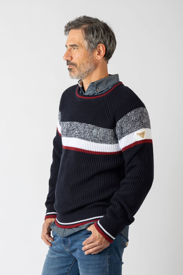 Privata Camisola de gola redonda Azul