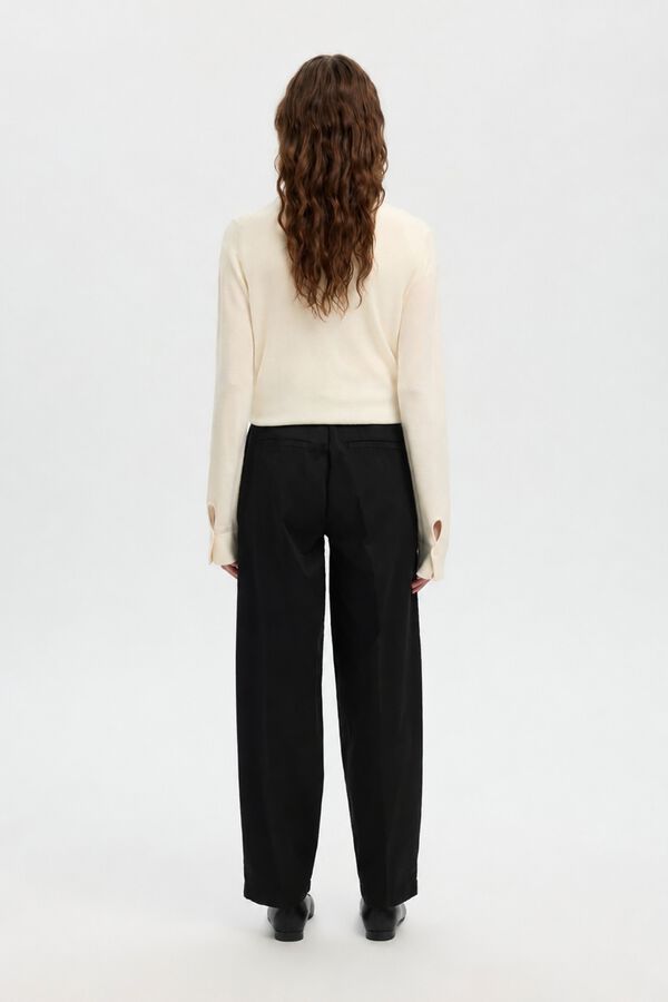 Selected Cal&ccedil;a barrel em algod&atilde;o org&acirc;nico Preto