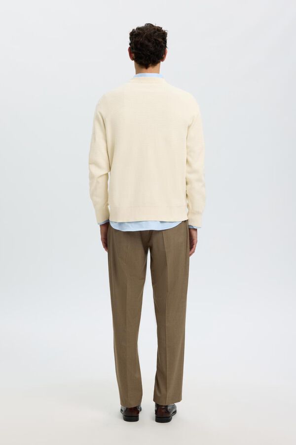 Selected Camisola em algod&atilde;o org&acirc;nico Tostado