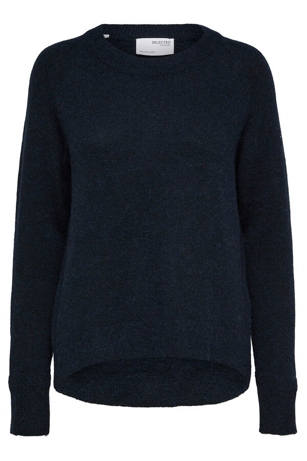 Selected Femme Wool and alpaca jumper . Navy