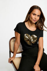 Morgan T-shirt de manga curta Preto