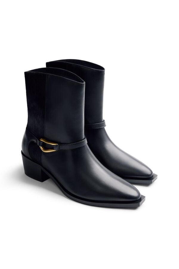 Gioseppo Botins de couro Melyssa Pinto Preto