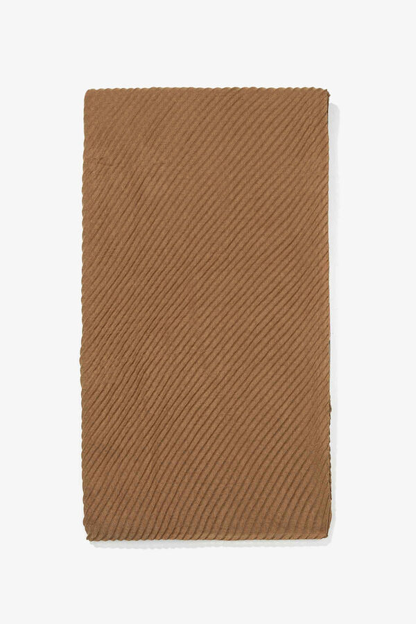 Vilanova Lenço retangular plissado Tostado