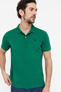 Cortefiel Piqué polo shirt with logo Green