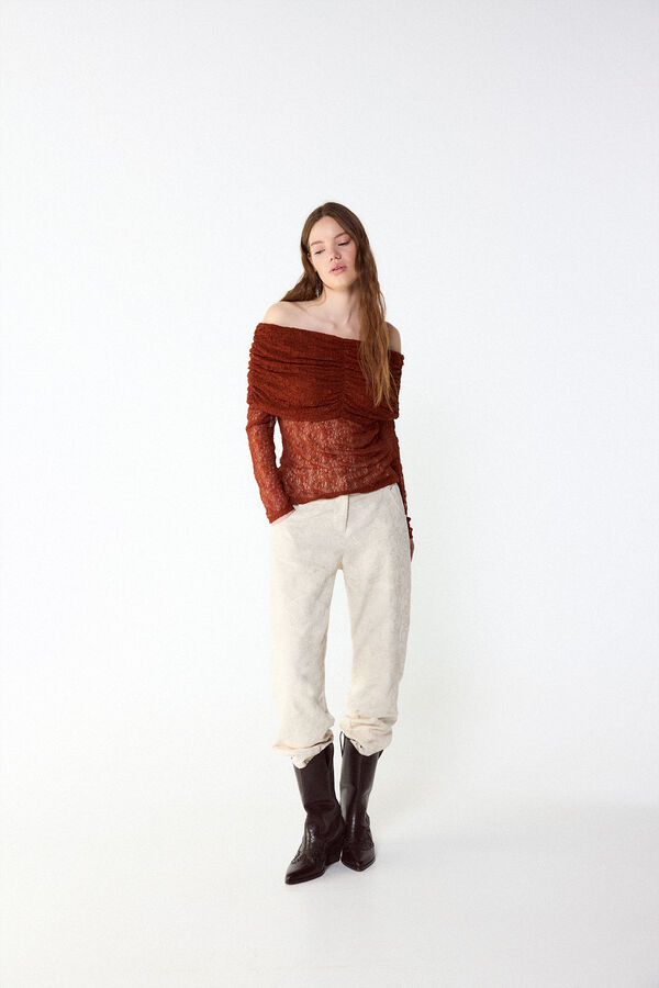 Slowlove Top lencero Marr&oacute;n