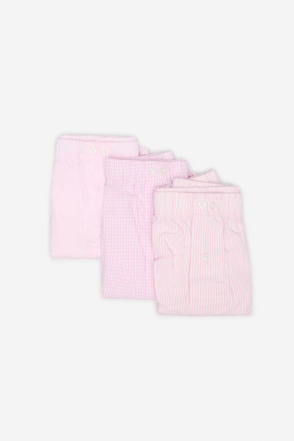 Cortefiel 3-pack woven boxers Pink