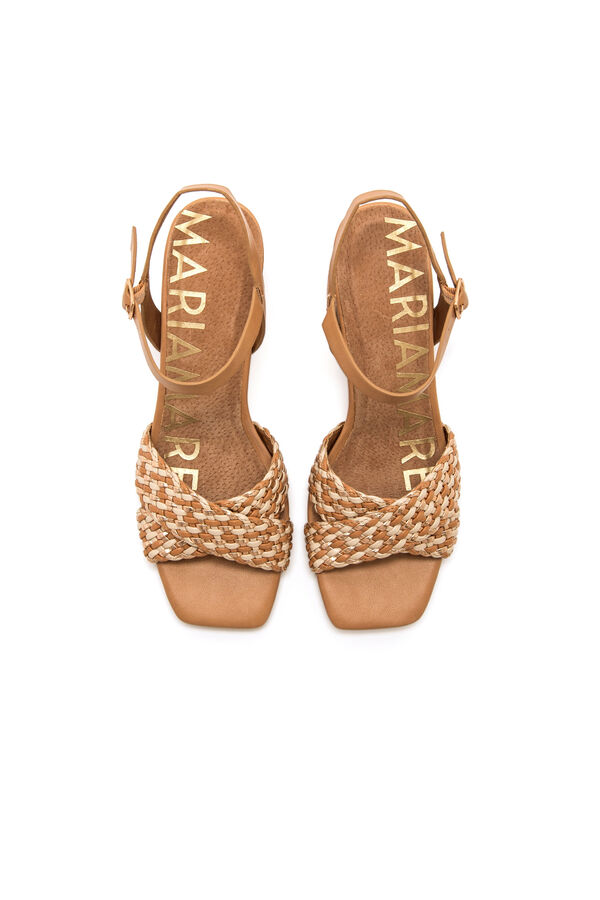 Maria Mare Woodit heeled sandal Beige
