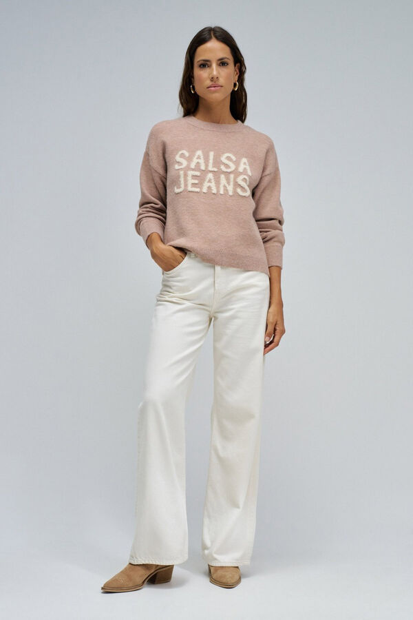 Salsa Jeans Jersey de punto con branding Beige