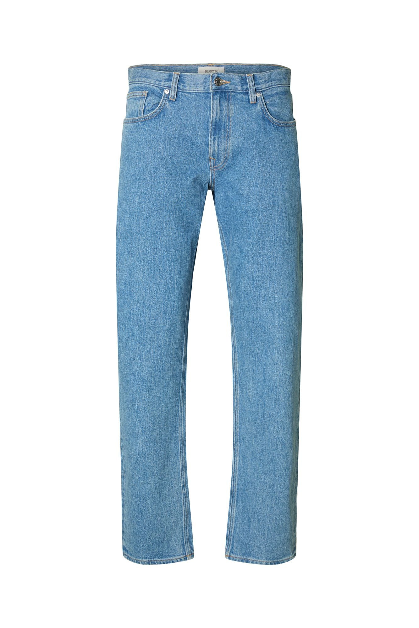 Selected Cal&ccedil;as jeans de corte reto