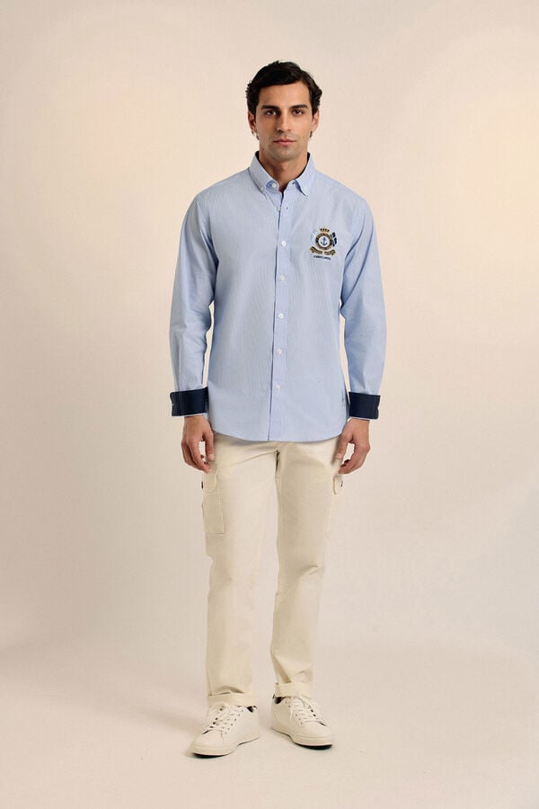 Valecuatro Camisa do escudo Azul