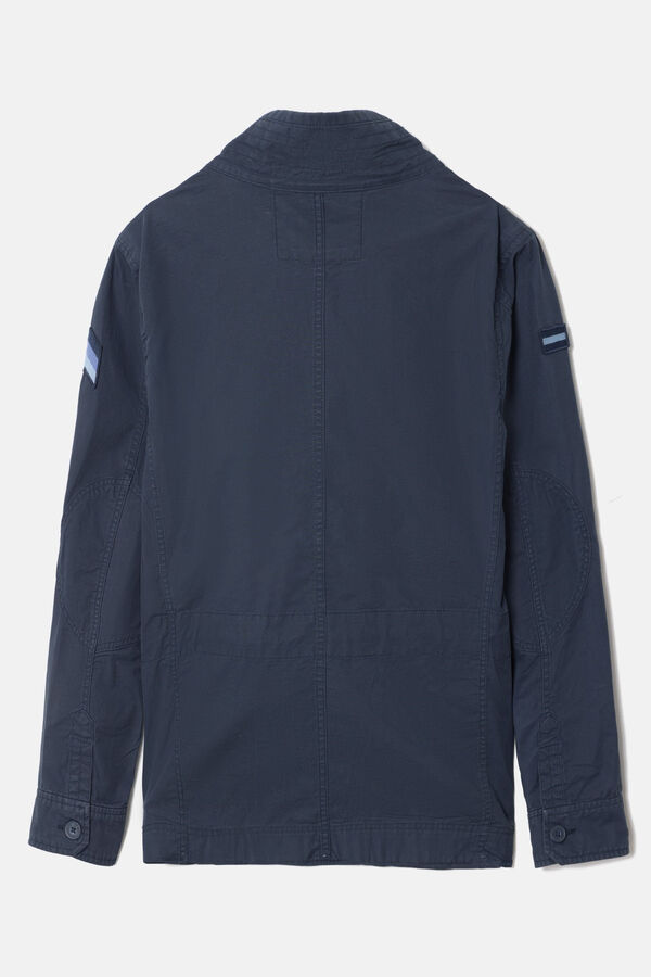 Silbon Jaqueta militar tingida para roupa Azul