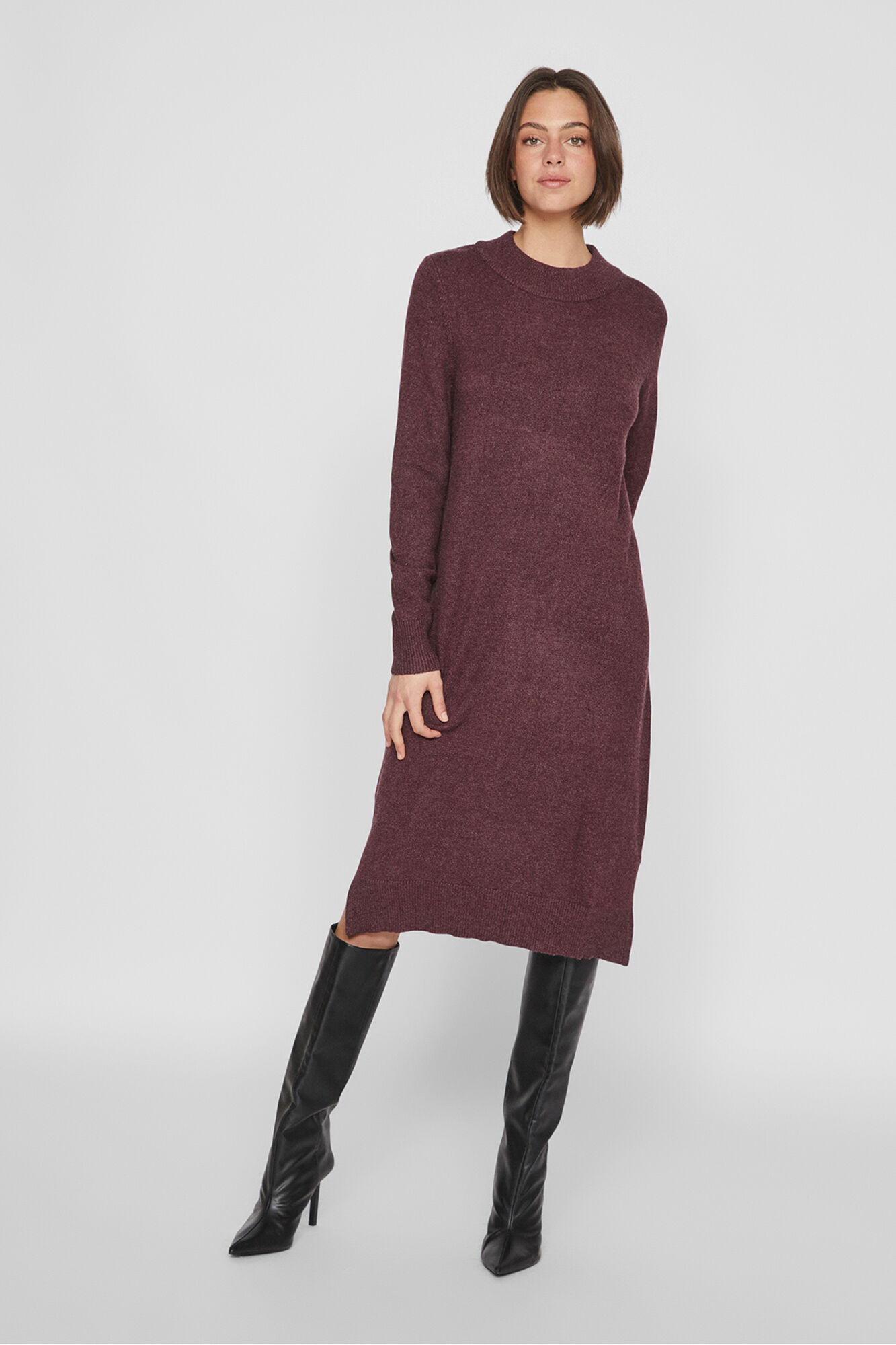 Vila Vestido de malha com viscose