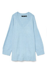 Vero Moda Curve Camisola com gola em V curvo Azul