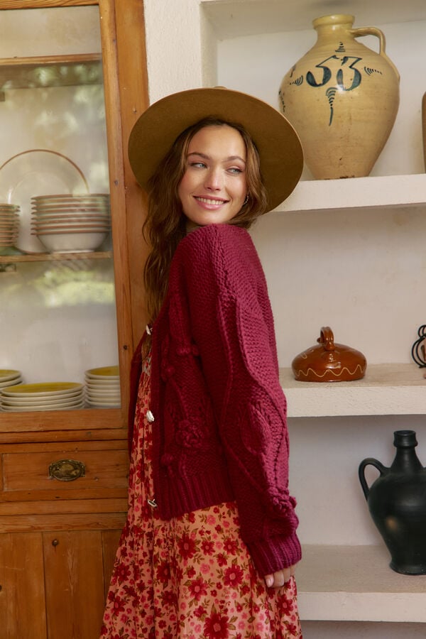 Jaase Casaco de malha de malha Granada